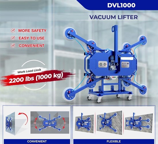 Cho Thuê Máy Nâng Kính 1000kg: Giải Pháp Vàng Cho Kính Siêu Trường